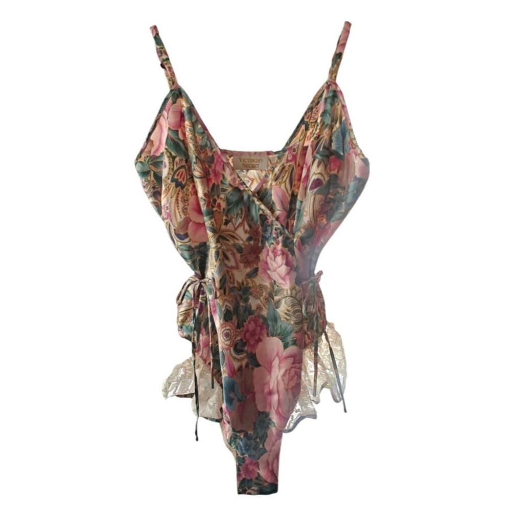Vintage Y2K Victoria Secret floral teddy sz M